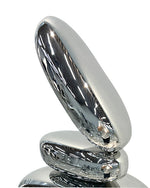 Reflective Stacked Discs Stainless Steel Sculpture – Modern Indoor Decoration
