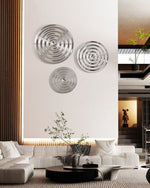 Round Corrugated Mirror Interior Stainless Steel Pendant