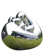 Stainless Steel Abstract Family - Form Sculpture for Outdoor Decoration
