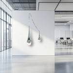 Stainless Steel Teardrop Sculpture for Interior Decoration
