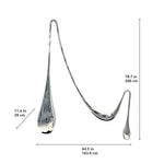 Stainless Steel Teardrop - Shaped Interior Decor Sculpture