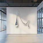 Stainless Steel Teardrop - Shaped Interior Decor Sculpture