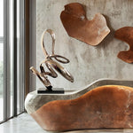 Polished Stainless Steel Abstract Sculpture for Interior Decoration