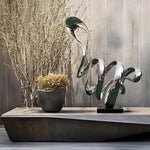 Polished Stainless Steel Abstract Sculpture for Interior Decoration
