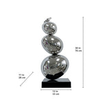 Stainless Steel Stacked Spheres Interior Decor Sculpture
