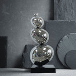 Stainless Steel Stacked Spheres Interior Decor Sculpture