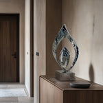 Modern Intertwined Form Stainless Steel Sculpture for Interior Spaces