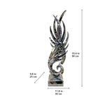 Stainless Steel Wing - Shaped Sculpture for Interior Decoration