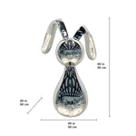 Stainless Steel Bunny Sculpture for Indoor Interior Decoration
