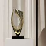 Gold - Toned Stainless Steel Abstract Interior Decor Sculpture