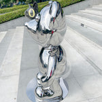 Stainless Steel Cartoon Bear Sculpture For Interior Decoration