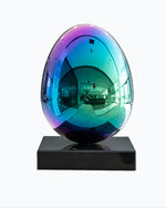 Creative steel egg sculpture for interior decor