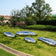Creative steel pebble sculpture for lawn decor