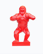 Floor Sculpture Fiberglass Gorilla For Interior Space Decoration