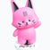 Fiberglass Lovely Cartoon Cat Sculpture For Interior Decoration