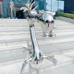 Creative stainless steel cartoon bird sulpture for interior decor