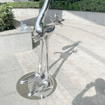 Creative stainless steel cartoon bird sulpture for interior decor