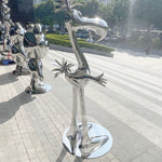 Creative stainless steel cartoon bird sulpture for interior decor