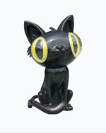 Creative fiberglass creative cartoon cat sculpture for interior decoration