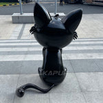 Creative fiberglass creative cartoon cat sculpture for interior decoration