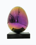 Creative steel egg sculpture for interior decor