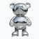 Stainless Steel Cartoon Bear Sculpture For Interior Decoration