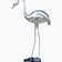 Creative steel flamingo sculpture for garden decoration