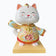 Fiberglass Fortune Cat Sculpture For Shopping Mall Decoration
