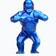 Floor Sculpture Fiberglass Gorilla For Interior Space Decoration