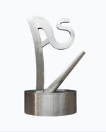 Creative stainless steel harp fountain sculpture for garden decoration