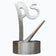Creative stainless steel harp fountain sculpture for garden decoration