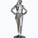 Creative metal art stainless steel geometric girl sculpture for interior decoration
