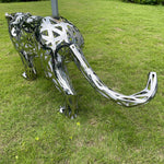 Steel hollow leopard sculpture for indoor outdoor decoraion