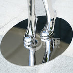 Creative stainless steel robot girl sculpture for interior decor