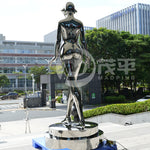 Rotated Robot Girl Sculpture For Interior Decoration