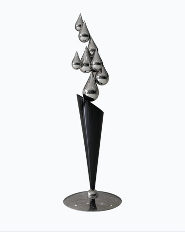 Metal Art Standing Water Drop Sculpture For Interior Decoration