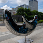 Crescent Moon Landscape Sculpture