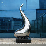 Abstract Steel Swan Sculpture For Interior Decor