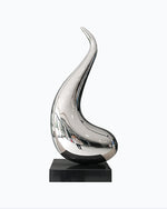 Abstract Steel Swan Sculpture For Interior Decor