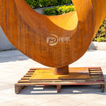 Twisted Corten Steel Sculpture For Outdoor Landscape