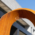 Twisted Corten Steel Sculpture For Outdoor Landscape