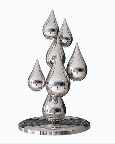 Creative Steel Water Drop Sculpture For Interior Decor