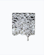 Stainless steel mirror wave sculpture for wall decor